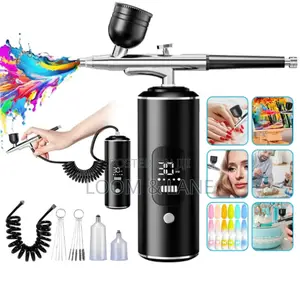 Rechargeable High-Pressure Airbrush Kit With Compressor
