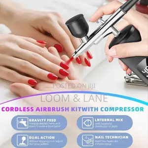 Rechargeable High-Pressure Airbrush Kit With Compressor