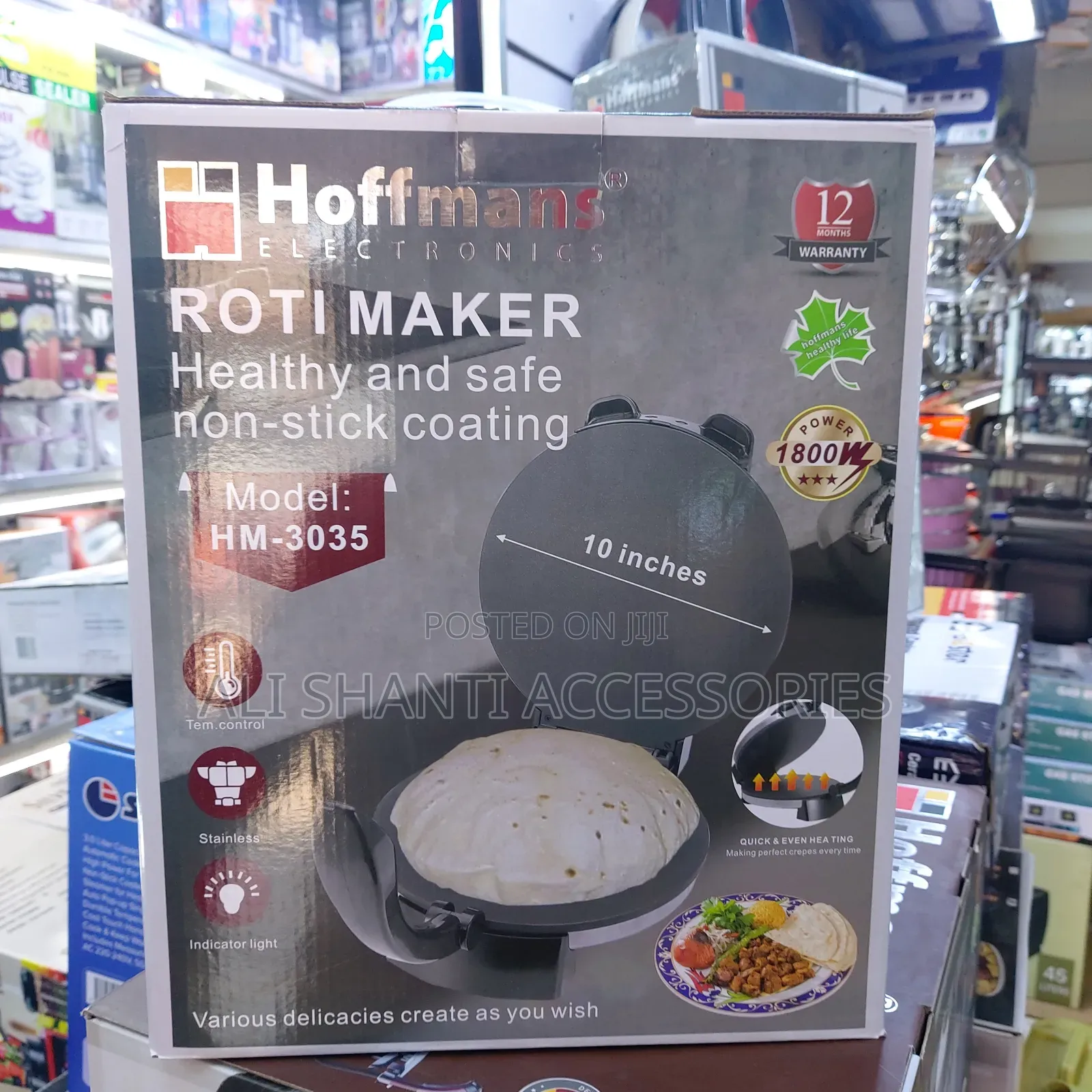 Non Stick Coating Roti Maker Hoffman, Electric Roti Maker