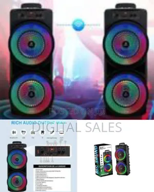 Subwoofer Dual for 8.5 Inches and 20w Outdoor RGB Lights Tf Card