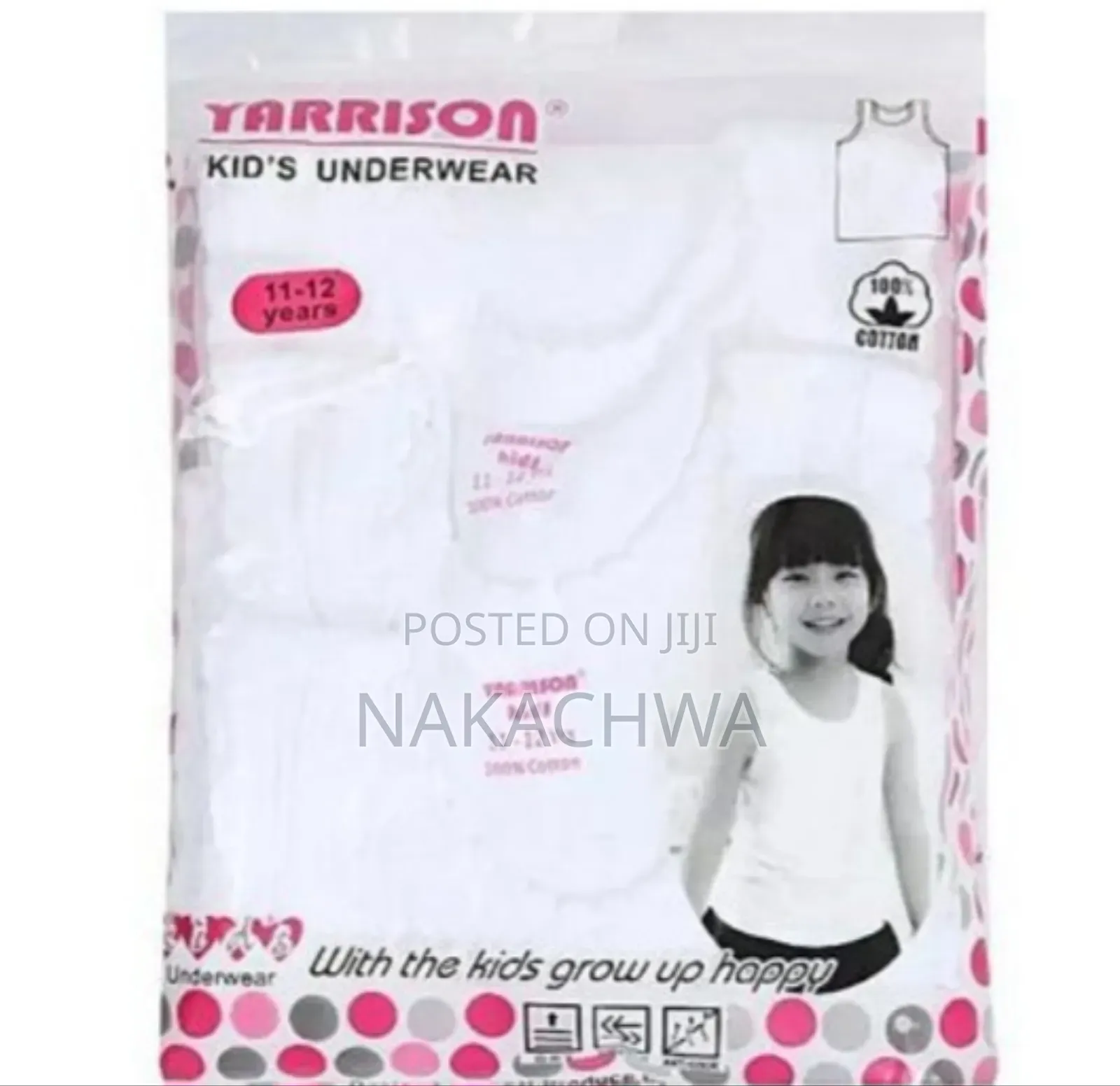 3 Packs of Girls Cotton Vest