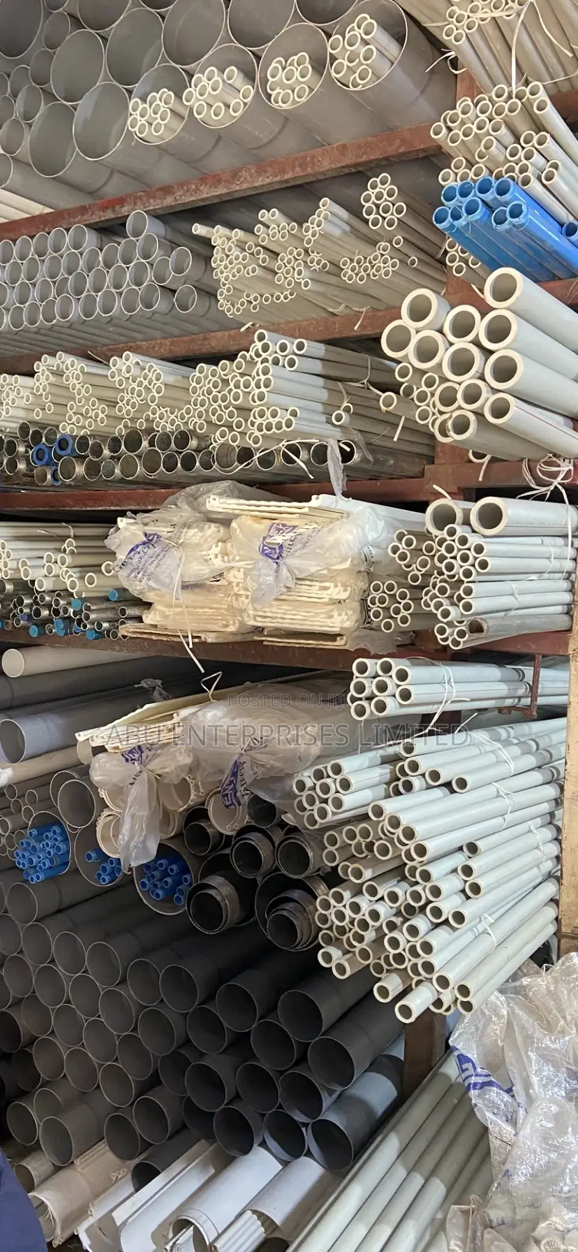 PVC and PPR Pipes in Different Sizes