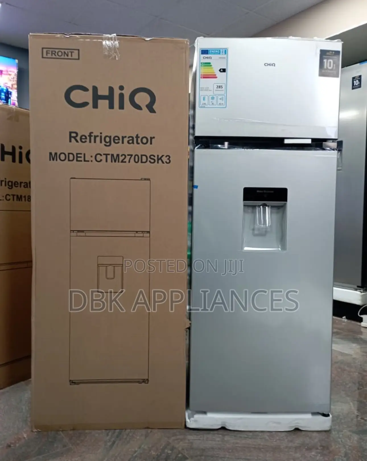 Chiq 270l Double Door Fridge