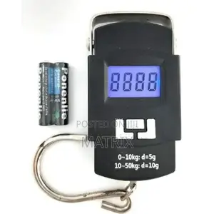 50kgs/50 Kg Digital Portable Weighing Scale - Black