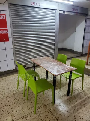 Plastic Hanging Chairs and Table for Restaurant and Bar Dining