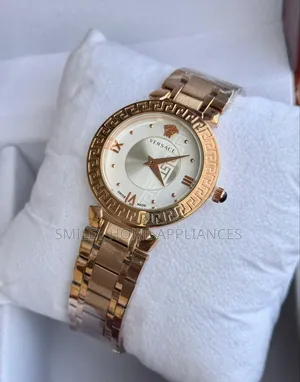 Golden Wrist Women's Versace Classy Analog Time Piece Gift Box