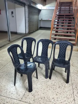 Black Armless Plastic Chair