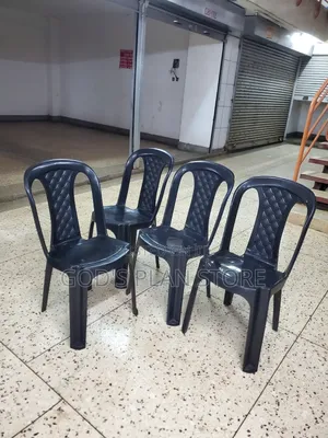 Variety Armless Plastic Chairs Black