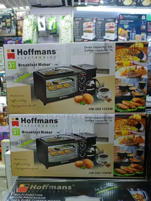 Hoffmans 3-in-1 Breakfast Maker, Model Hm-509 1250w.