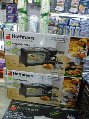 Hoffmans 3-in-1 Breakfast Maker, Model Hm-509 1250w.