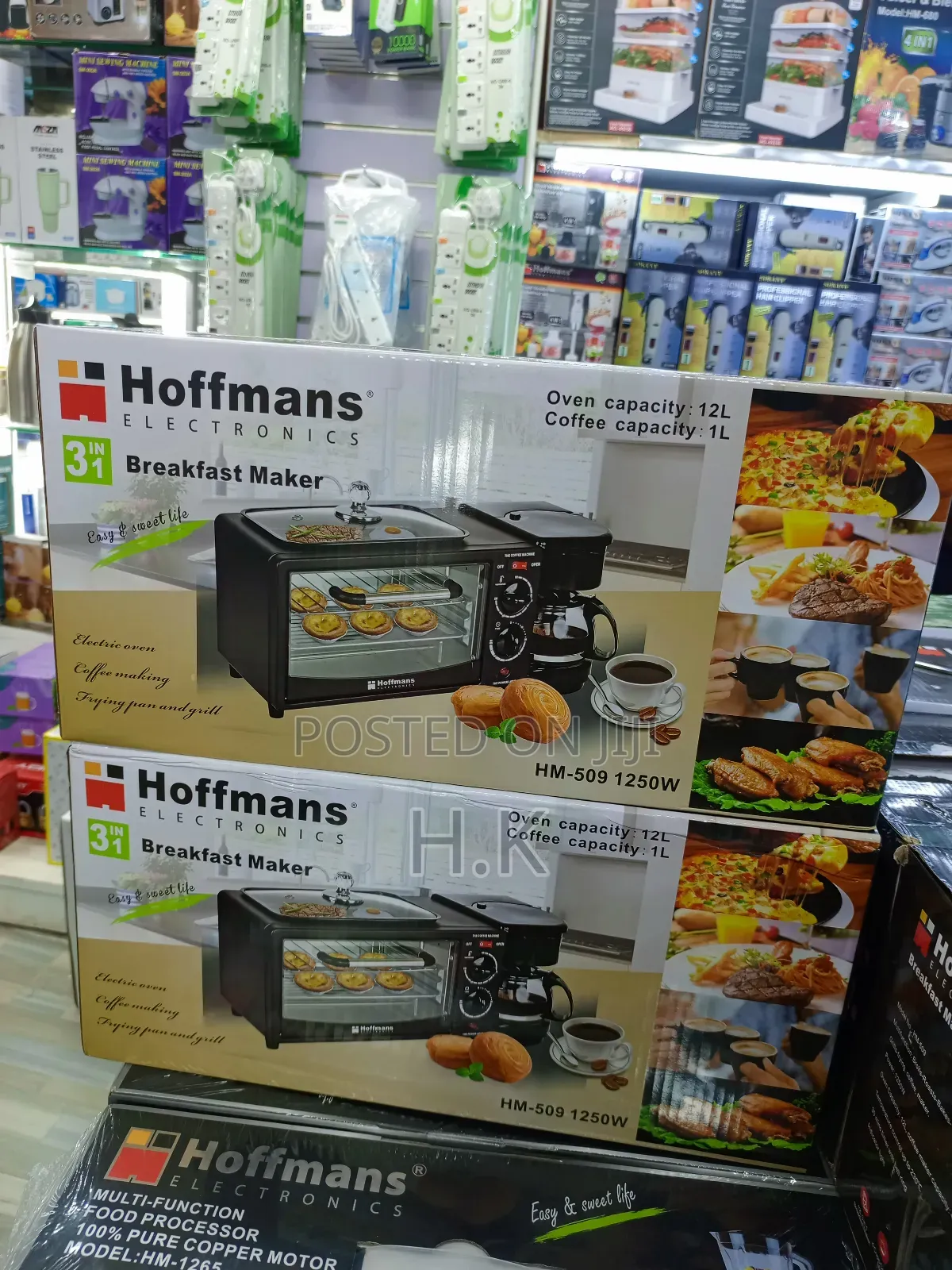 Hoffmans 3-in-1 Breakfast Maker, Model Hm-509 1250w.