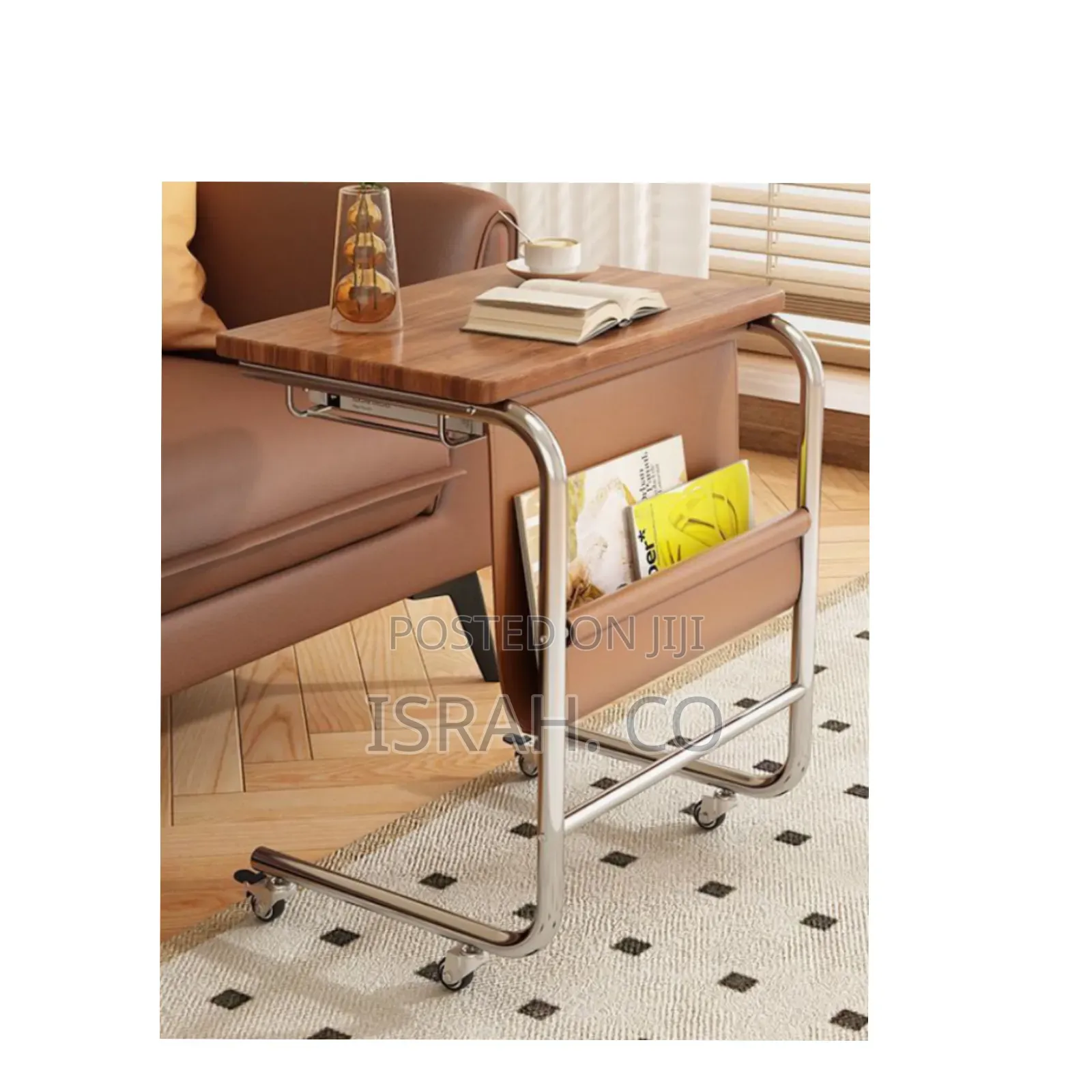 Side Table With Metallic Stands.