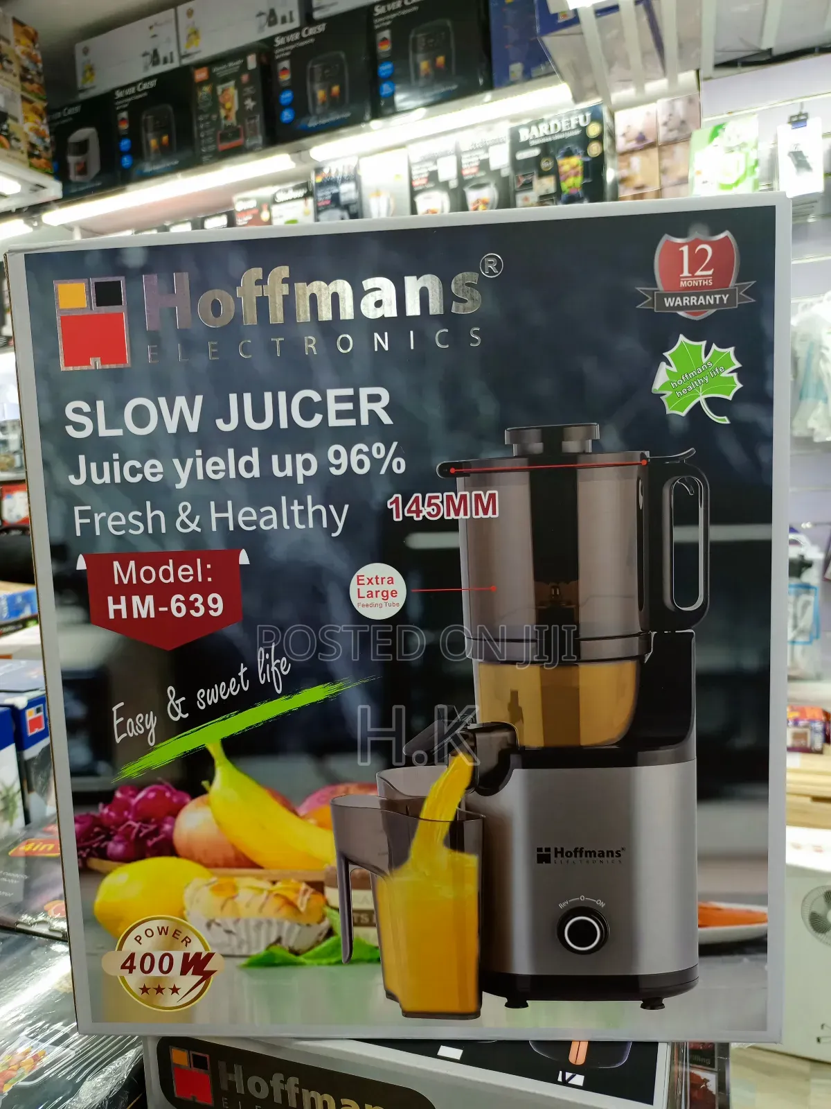 Hoffmans Slow Juicer Juice Extractor 200w-Color Black