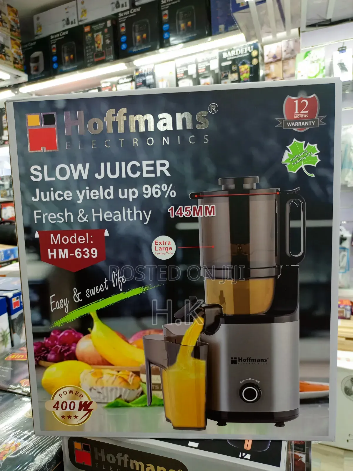 Hoffmans Slow Juicer Juice Extractor 200w-Color Black