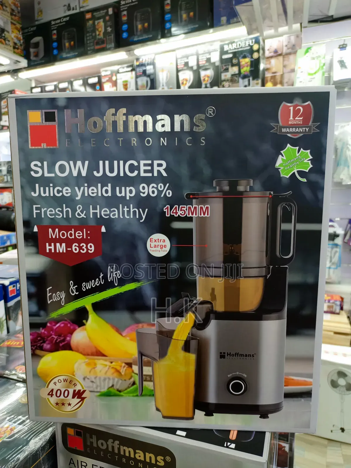 Hoffmans Slow Juicer Juice Extractor 200w-Color Black
