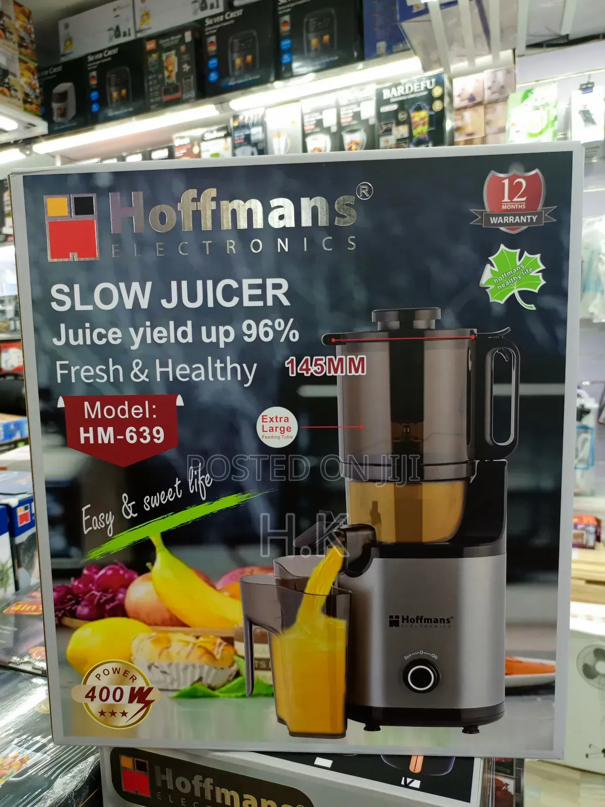 Hoffmans Slow Juicer Juice Extractor 200w-Color Black