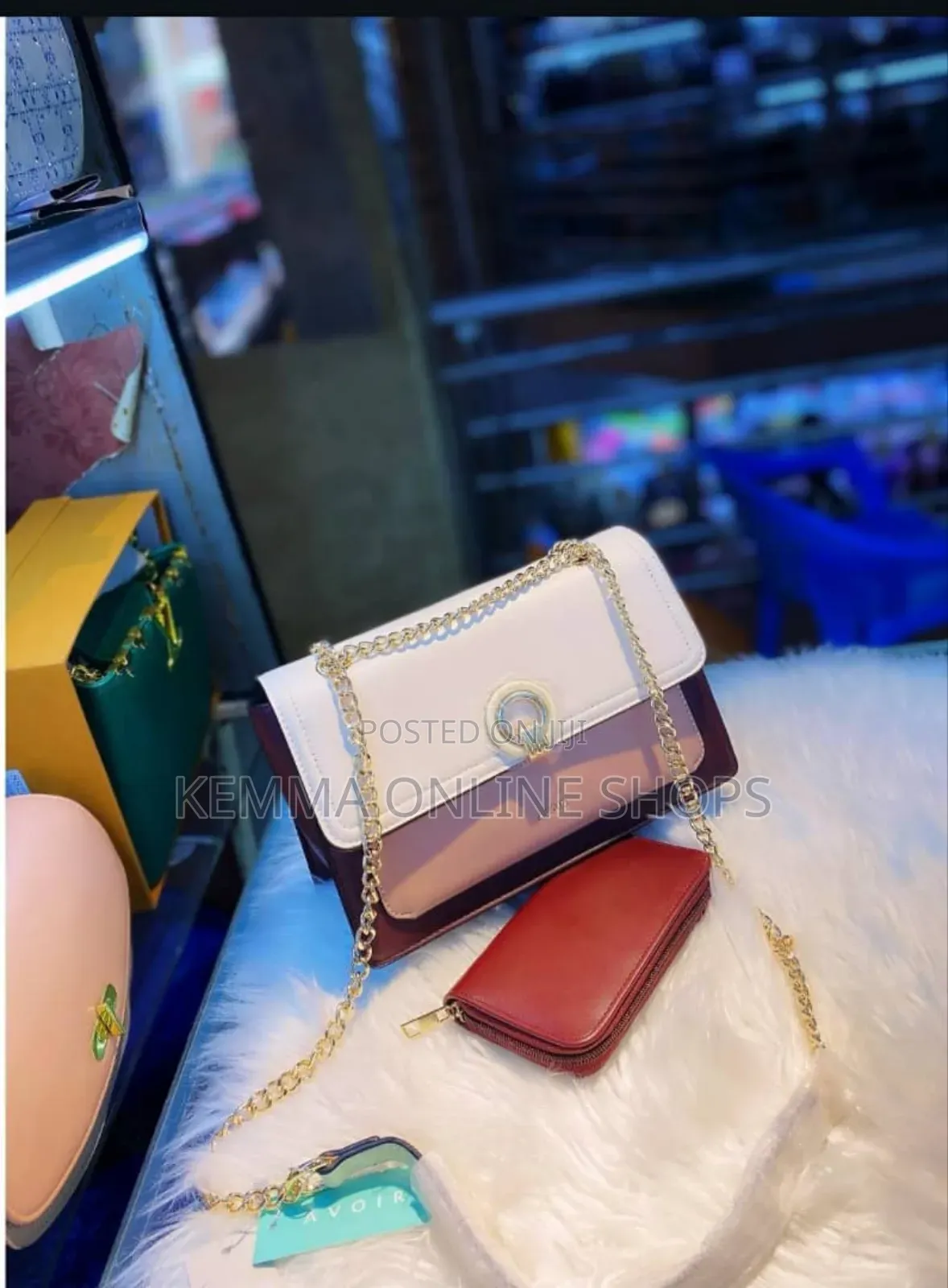 Avior Leather Chain Strap Hand Bag
