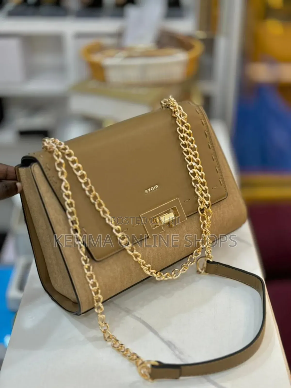 Avior Leather Chain Strap Hand Bag