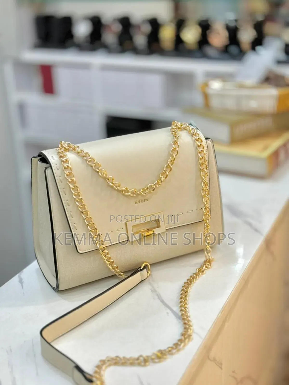 Avior Leather Chain Strap Hand Bag