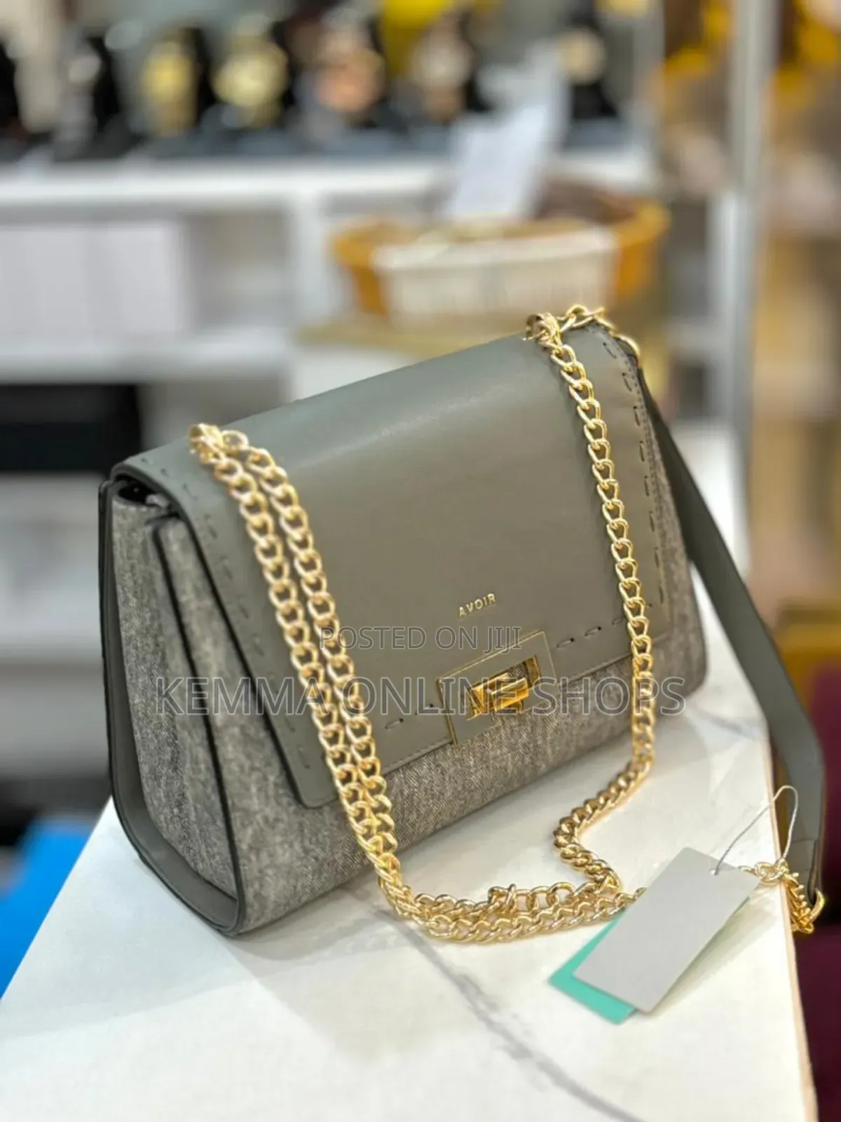 Avior Leather Chain Strap Hand Bag