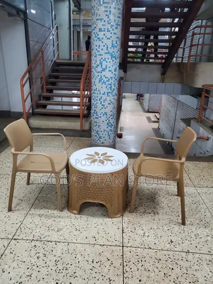 Center Table and 2 Armed Chairs