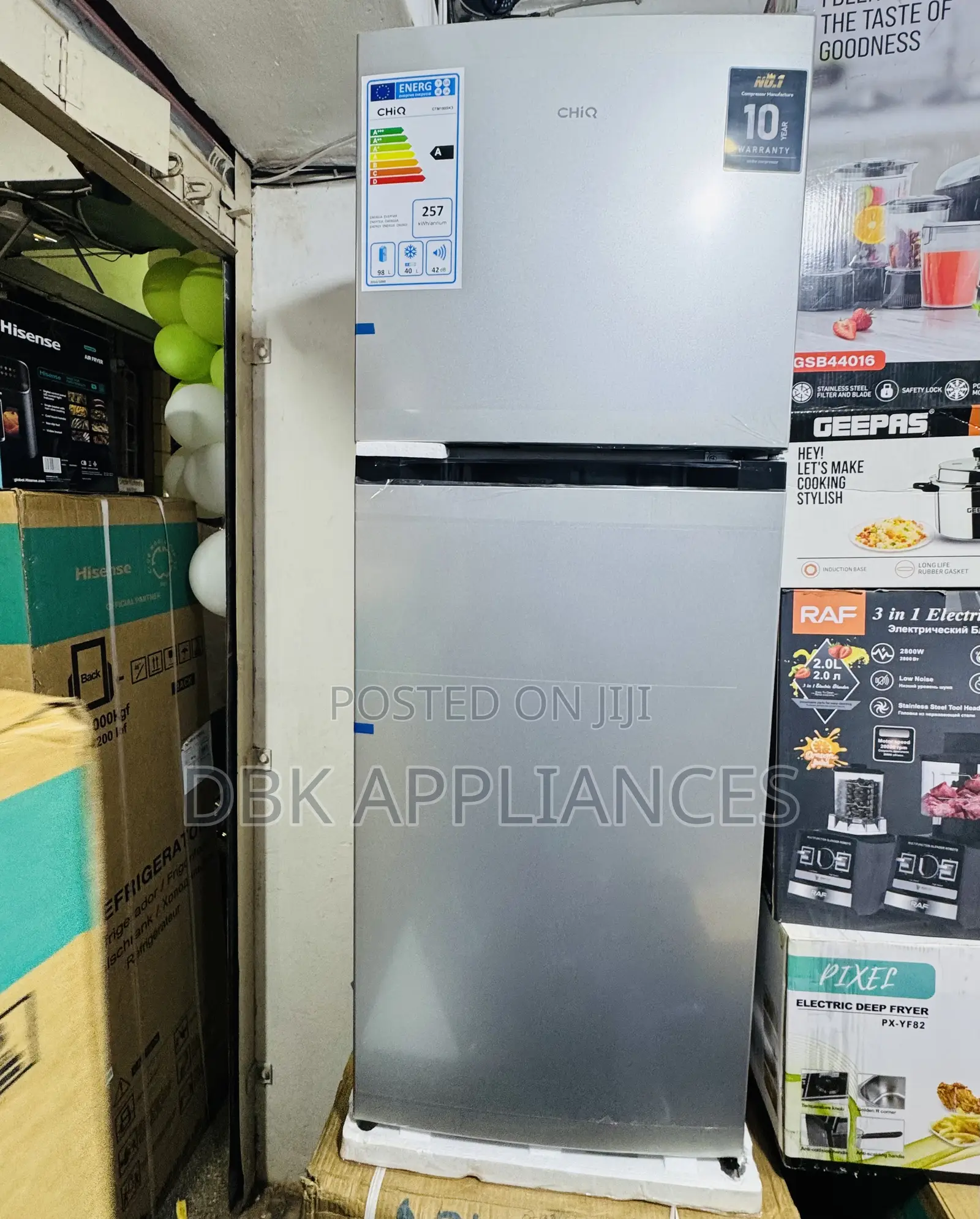 180l Chiq Double Door Fridge