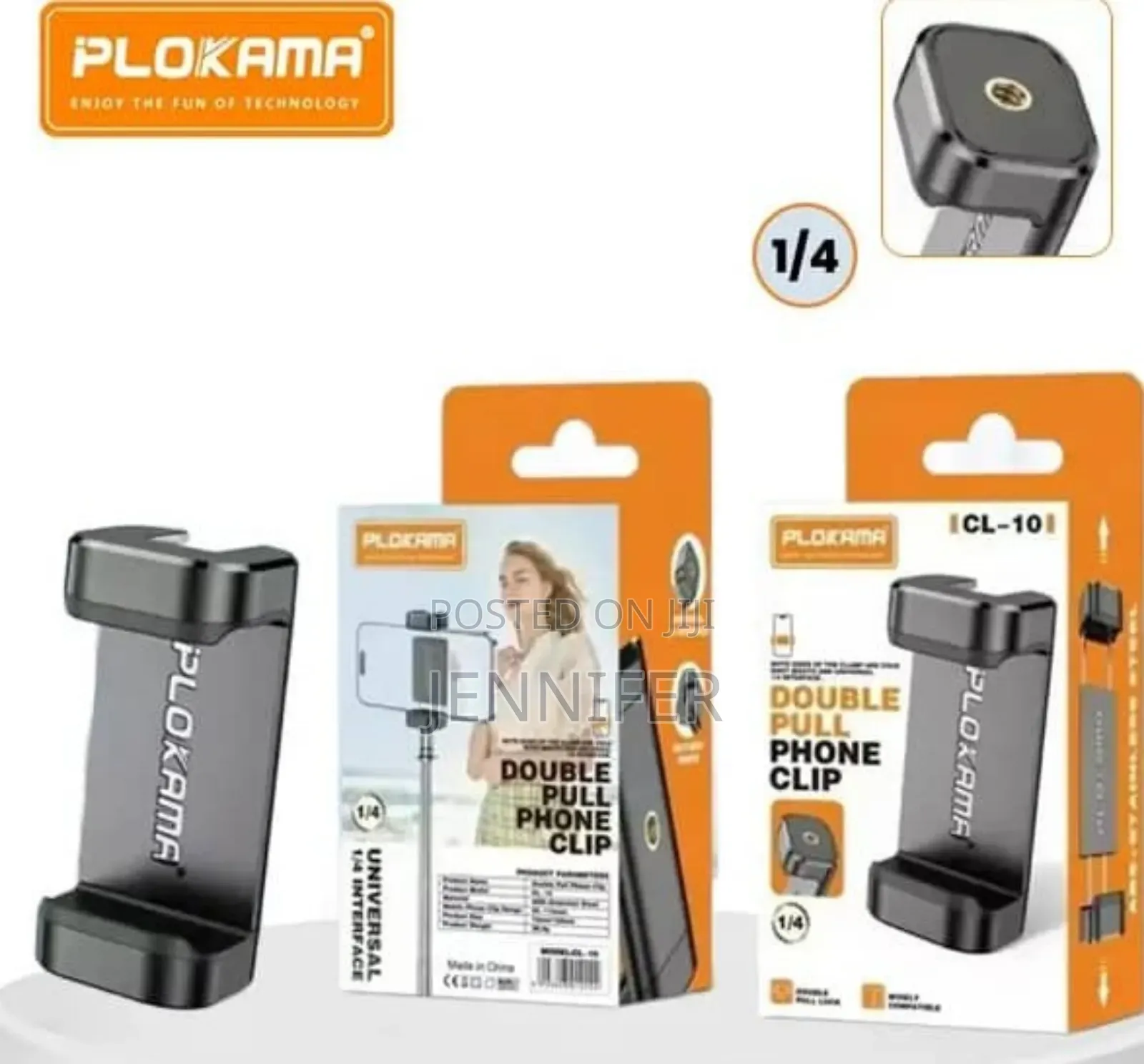 Plokama Cl-10 Double Pull Phone Clip for Tripods