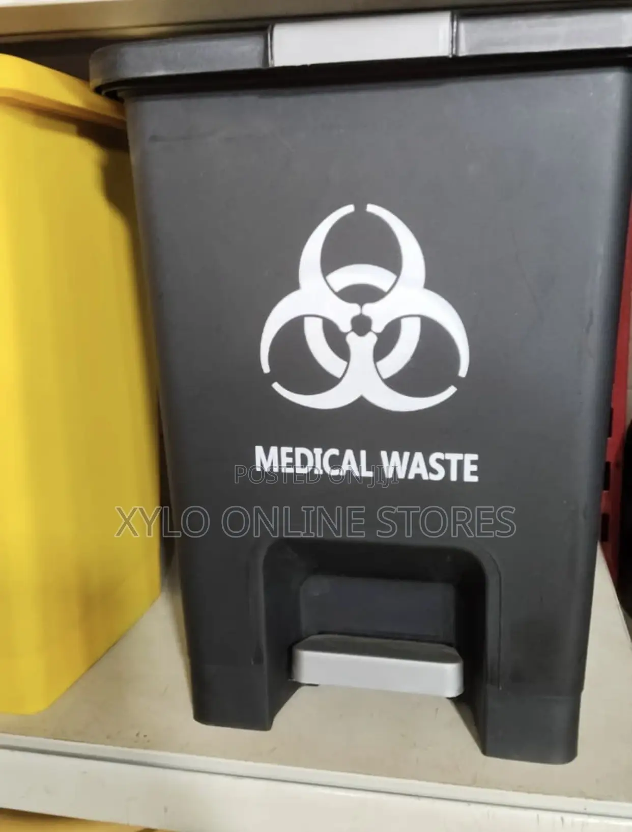 Medical Waste Dustbin Black