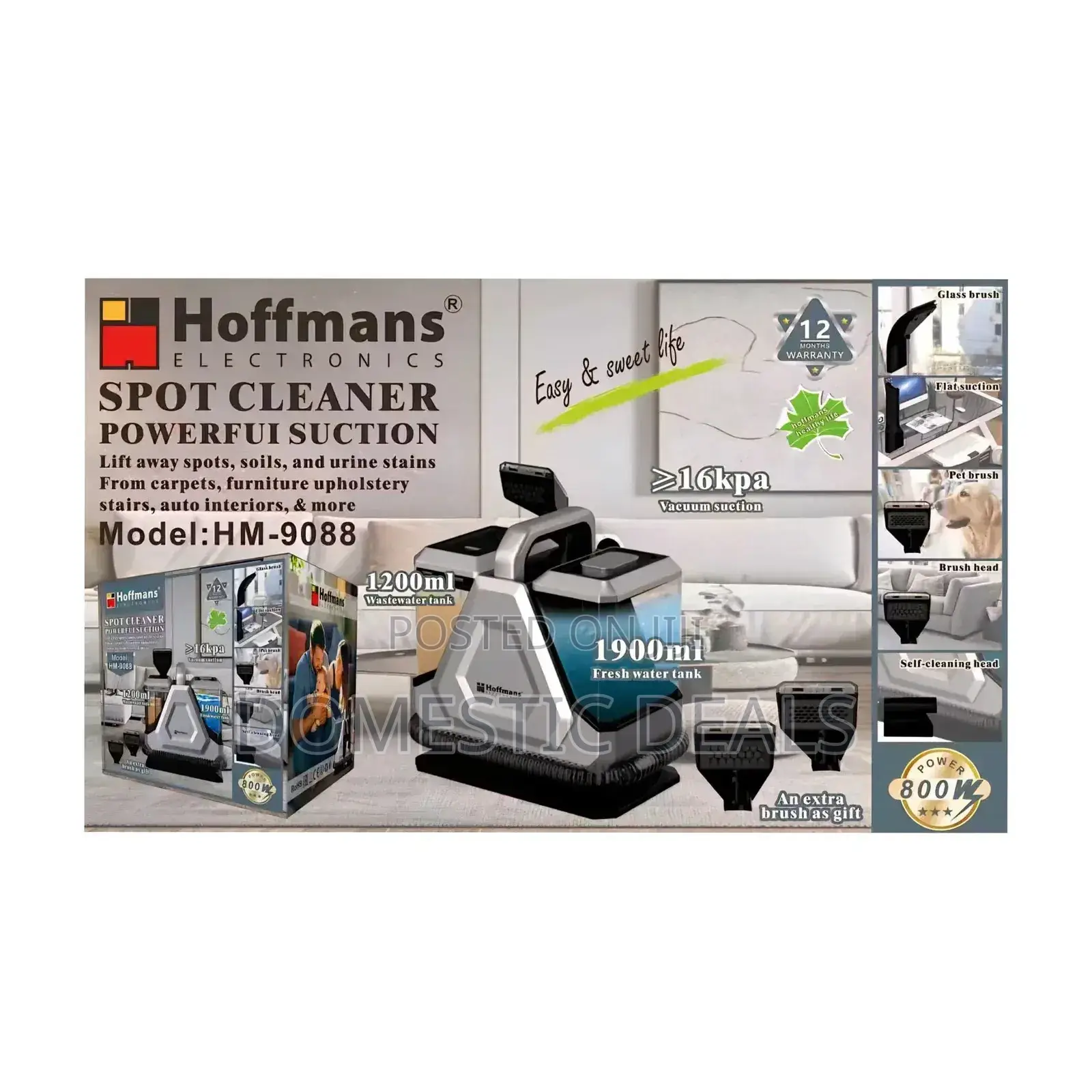 Hoffman Powerful Suction Spot Cleaner