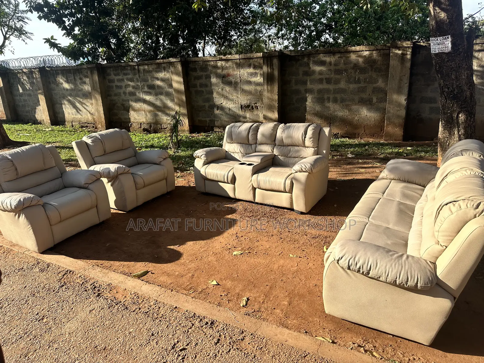 7 Seater Modern Leather Sofa Set