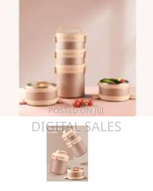 Stackable Stainless Steel Thermal Compartment Lunch Box 90oz Multila