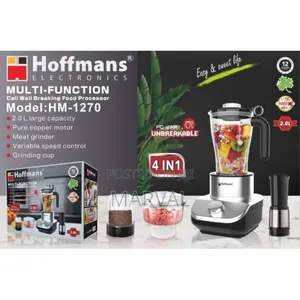 Hoffmans Hm-1270 Multi-Function 4-in-1 Wall Breaking Food Processor.