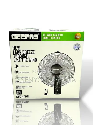 Geepas 16" Wall Fan With Remote Control Gf9479n