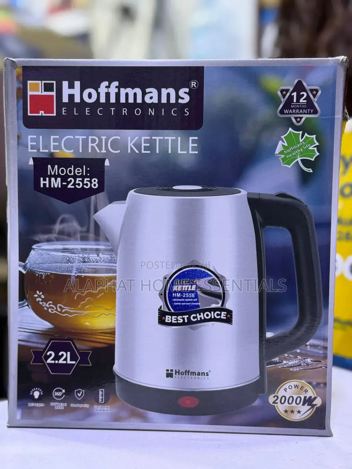 Hoffman 2558 Metallic 
Water Kettle