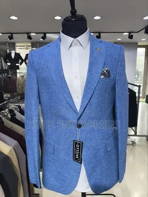 Sky Blue Blazer Double Cut