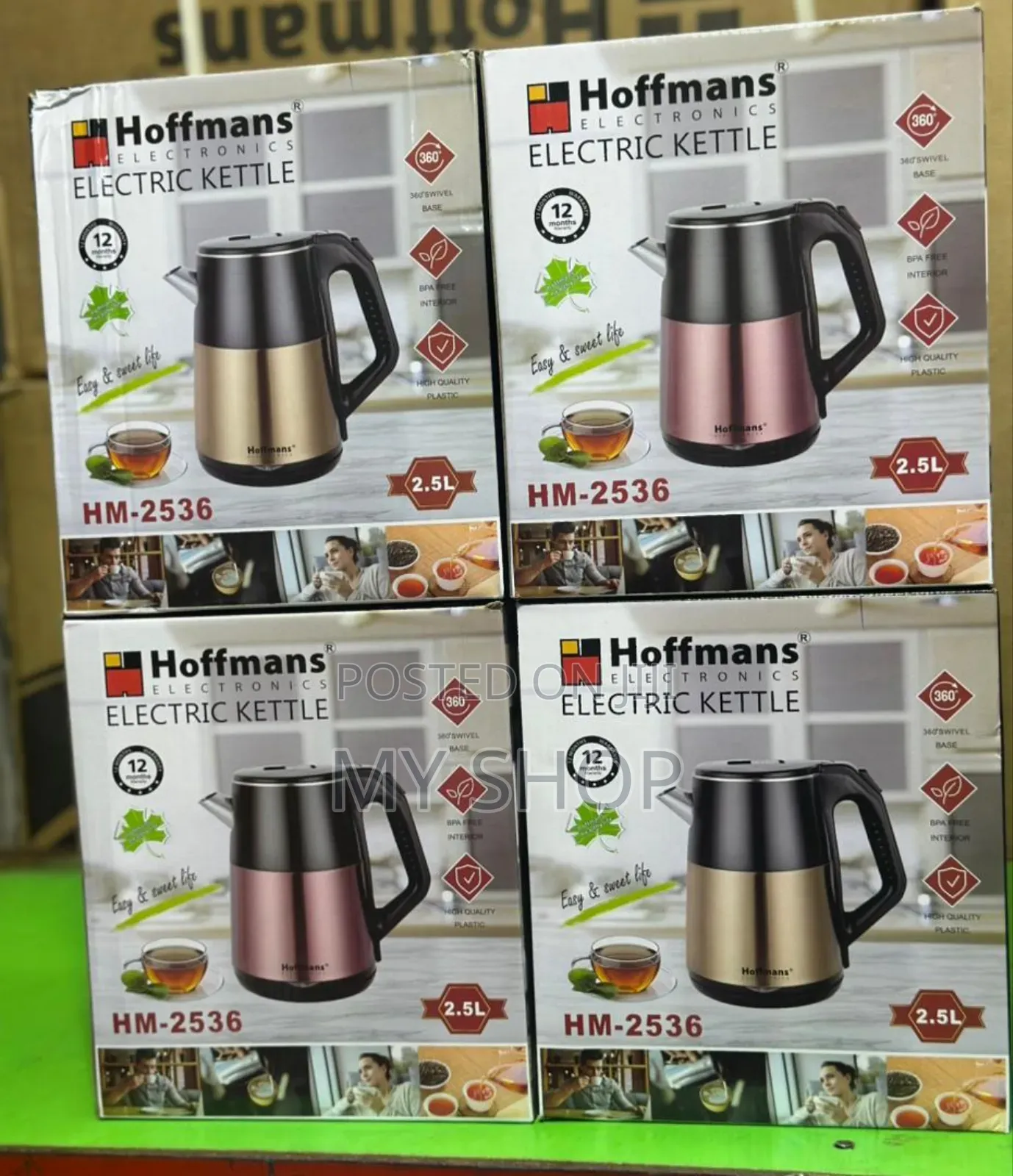 Hoffmans Electric Kettle Hm-2536 - Black