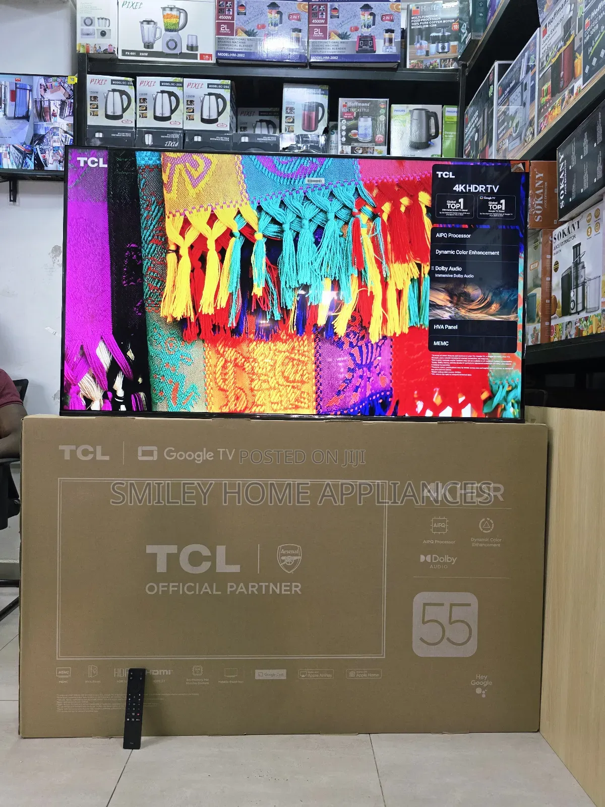 55inches TCL Udh- Google Android Tv With Dolby Atmos Audio System