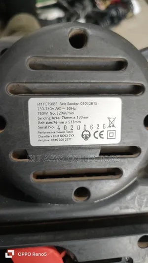 Uk Used Performance Power Fmtc750bs Belt Sander, 750w.