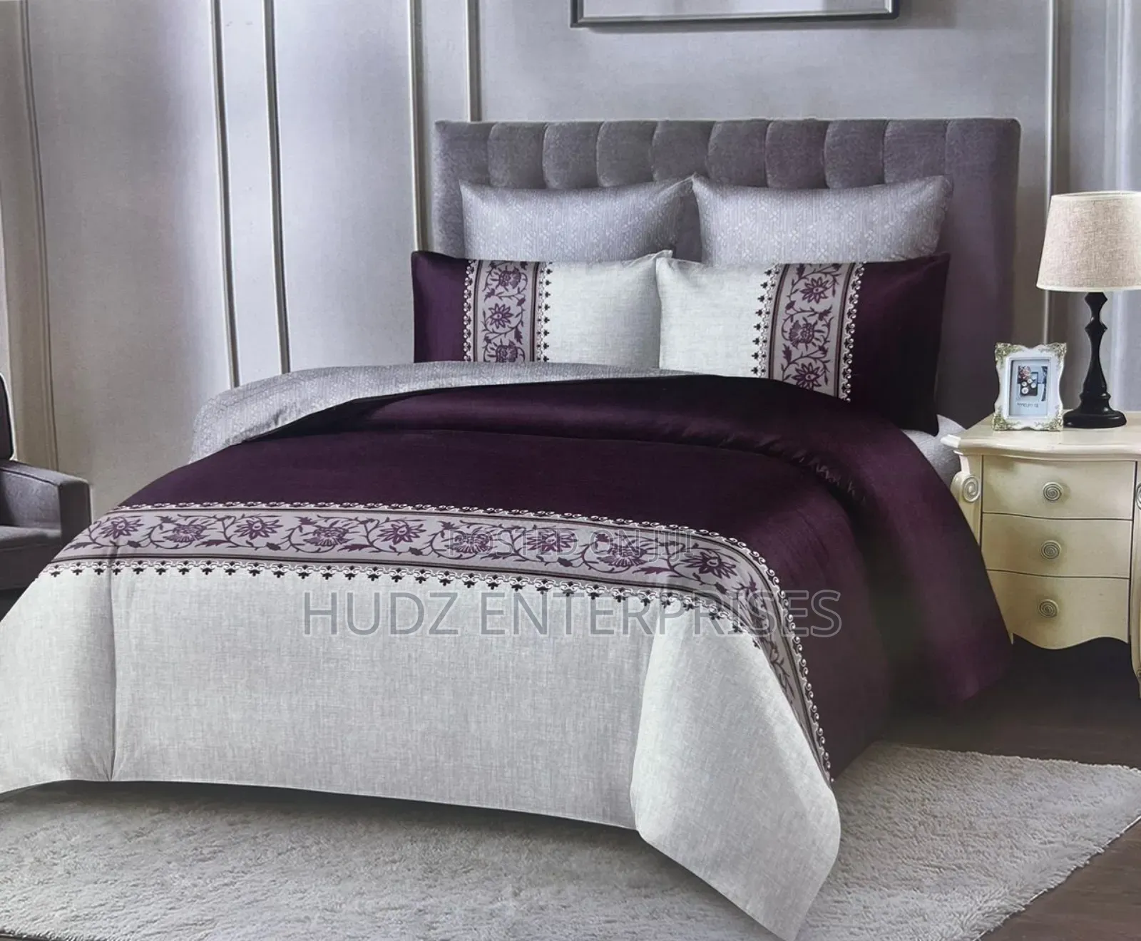 6x6 Duvet Pure Maroon 4pc