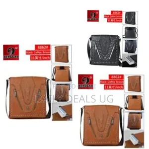 Denggao 11inch Shoulder Bag Men's Crossbody Manbag Leather