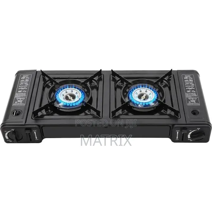 Portable Camping Stove With Double Auto Ignition Burner