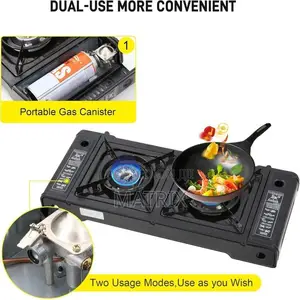 Portable Camping Stove With Double Auto Ignition Burner