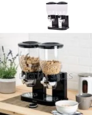 Double Kitchen Food Cereal Dispenser Storage, Organizer Container,