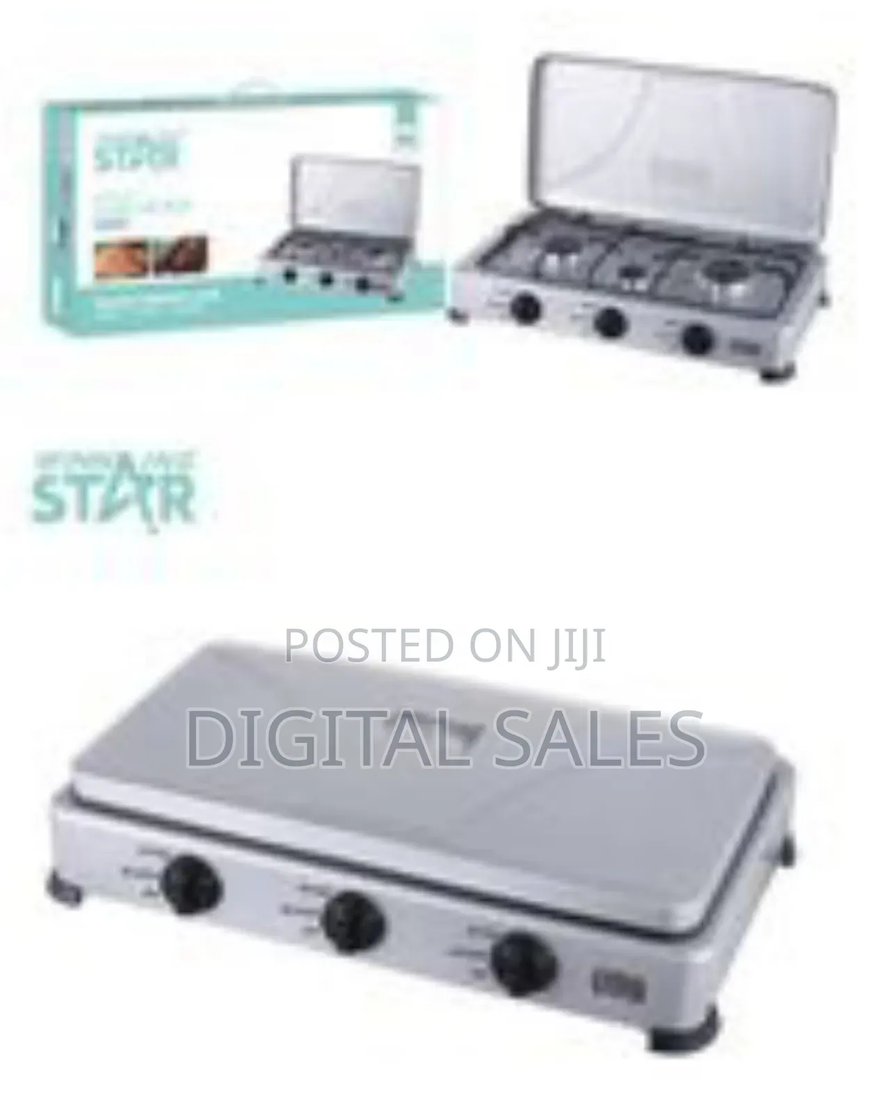 Winningstar 3 Burner Gas Stove Cooker Plate With Automatic Ignition