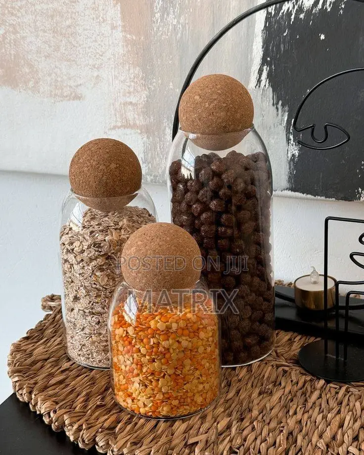 A Set of 3 Glass Storage Jars
Discounted at 110,000ugx