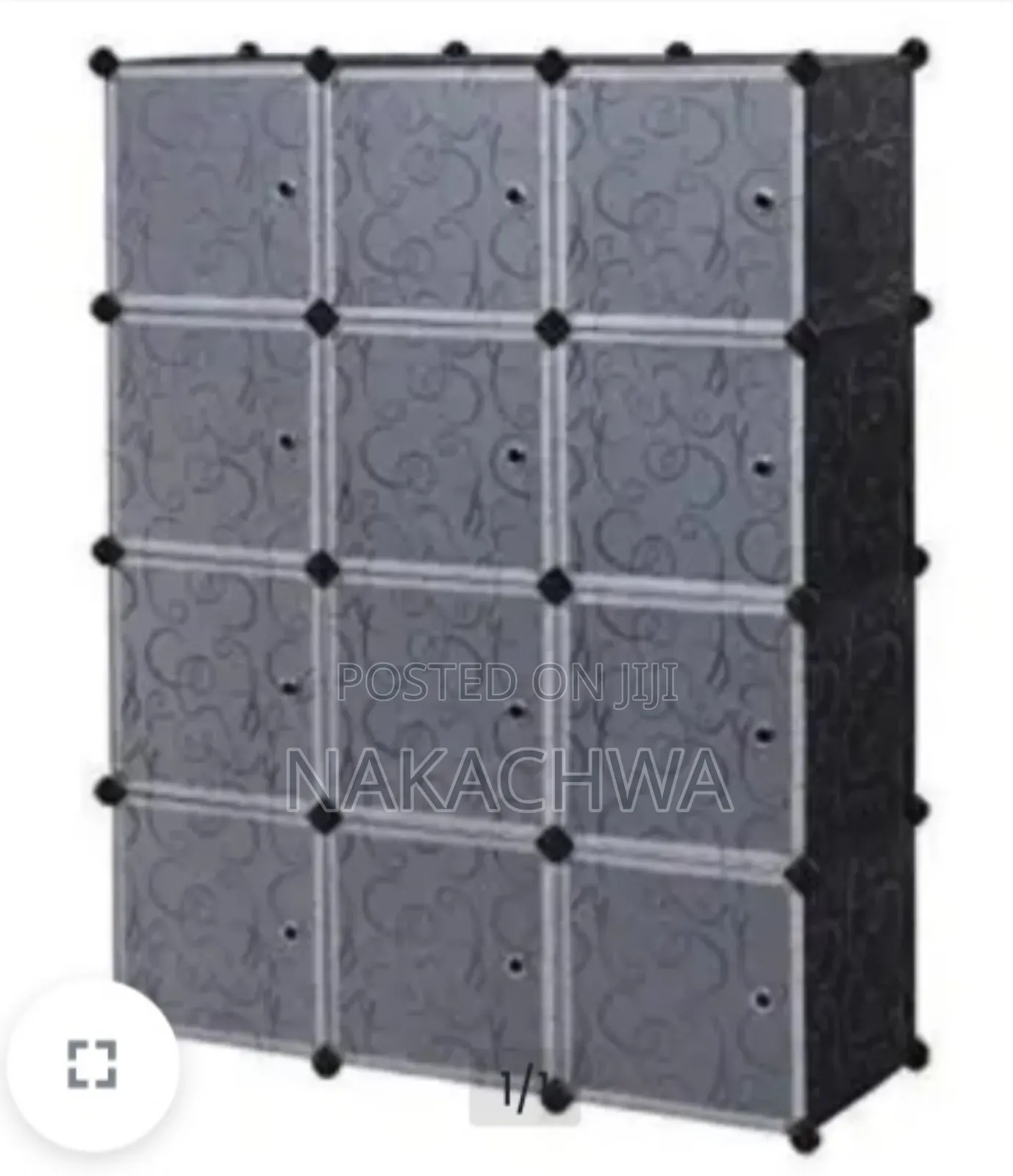 Elegant 3 Column Plastic Wardrobe With Shoe Rack
