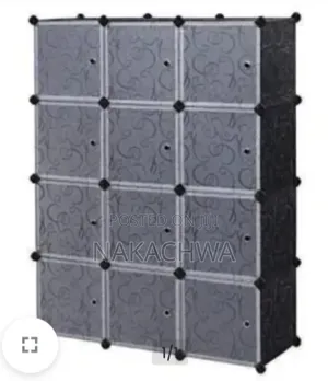 Elegant 3 Column Plastic Wardrobe With Shoe Rack