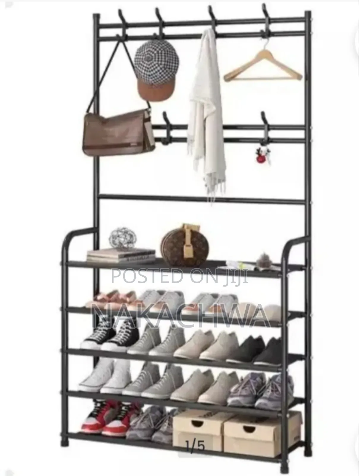Hat Cloth And Shoes Rack For 5 Tiers