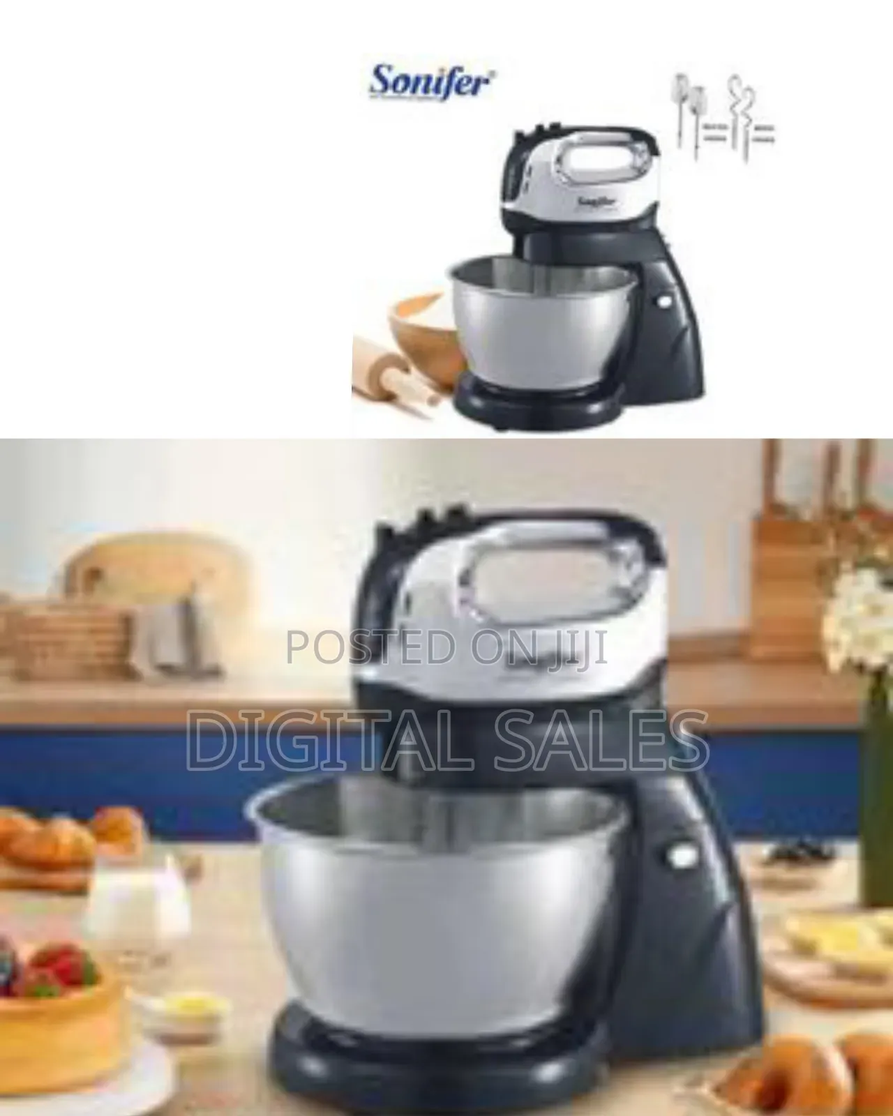 Sonifer 4l Electric Dough Hand Stand Mixer Food Processor