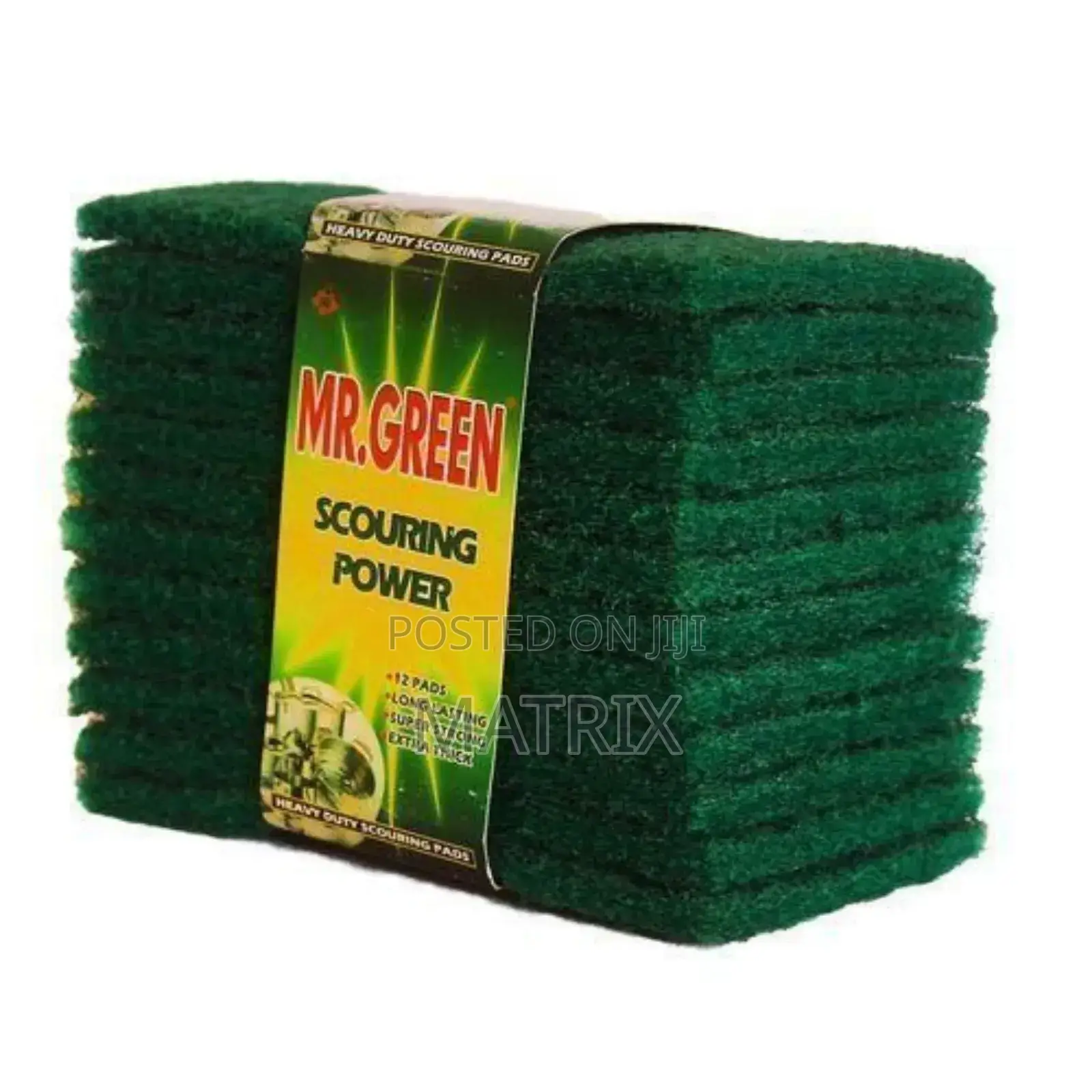 12pc Utensil Scouring Pads - Green